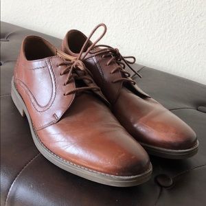 Clarks Brown Leather Oxford Dress Shoes